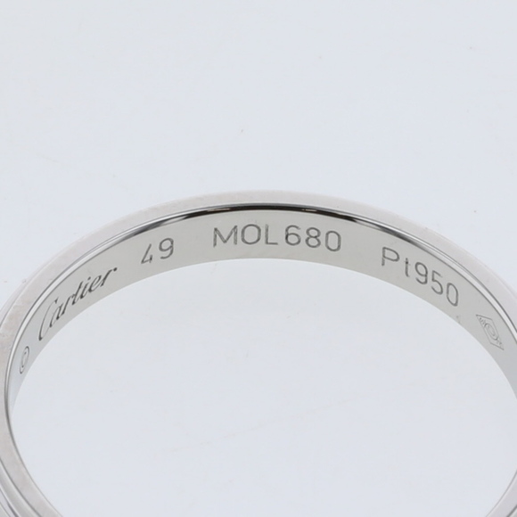 CARTIER Ring Damour Wedding Width about 2.5mm B4093900 Platinum PT950 No. 9 Wome - Picture 3 of 5